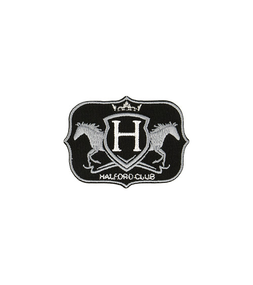 Halford Club grauer Aufnäher zum Aufbügeln, 6 cm x 4,4 cm