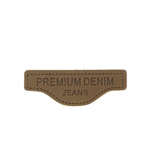 Genuine Leather Sew-on Badge G107 5.7x2.1cm