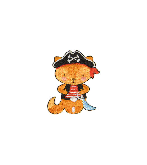 Iron-on patch pirate animals fox 2.1cm x 4.6cm