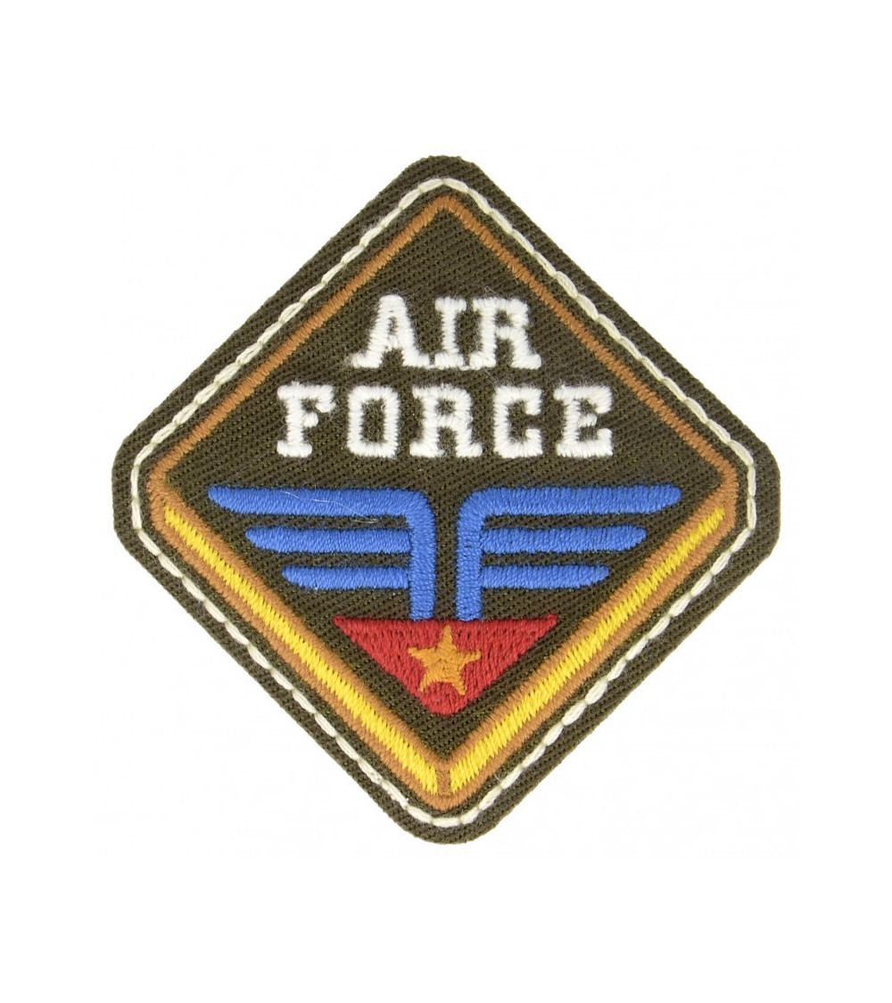 Lot De 3 écussons Thermocollants Blason Air Force 5 Cm X 5 Cm