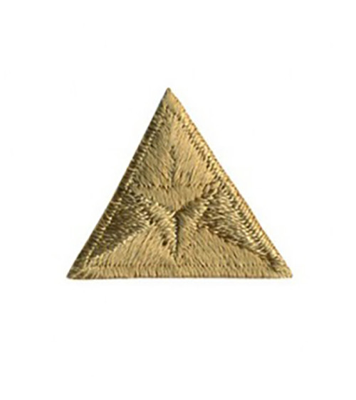 Toppe termoadesive triangolari ricamate beige 2x2 cm