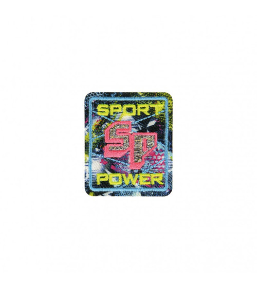 Neon-Sport-Power-Aufnäher zum Aufbügeln, 4,5 x 5 cm