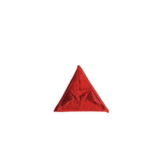 Toppe termoadesive triangolari ricamate rosse 2x2 cm