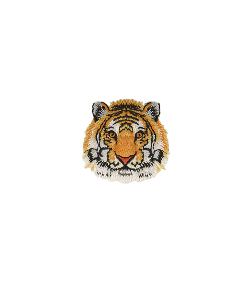 Tiger head iron-on patch 4.2cm x 4cm