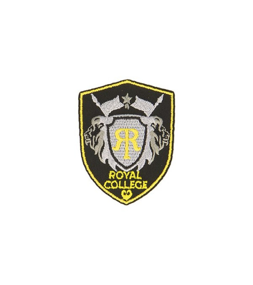 Royal College Iron-on Badge Black/Yellow 4.6cm x 6cm