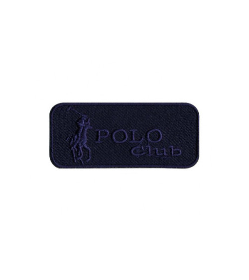 Polo Club blue iron-on badge