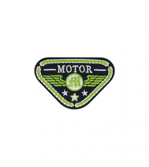 Iron-on badge motor sport crest 4x5cm