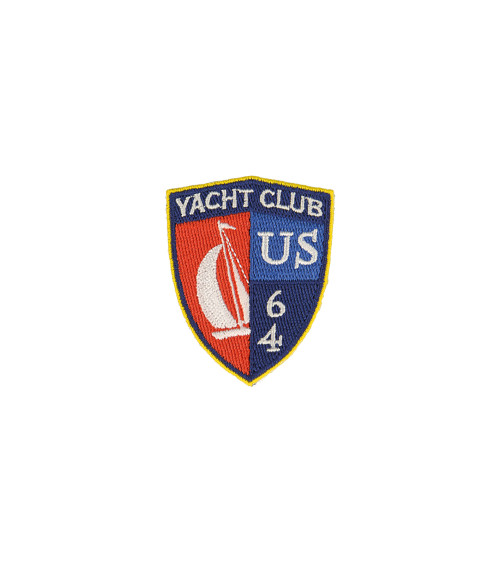 Yacht club 64 nautical coat of arms iron-on badge 4.1cm x 4.2cm