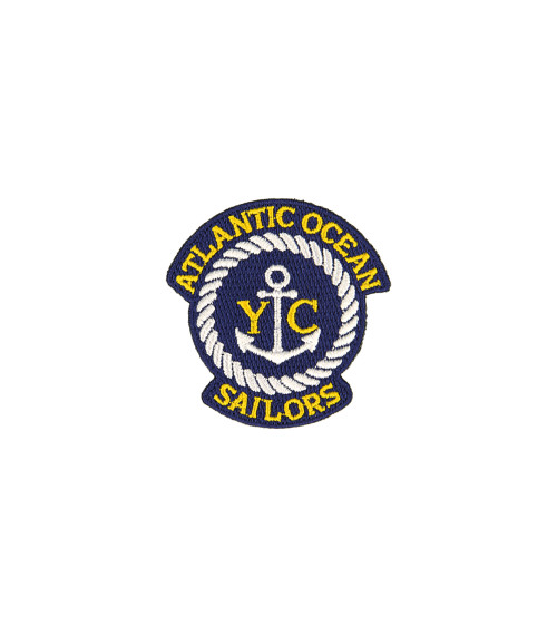 Atlantic Ocean Nautical Crest Iron-on Badge 4.9cm x 5cm