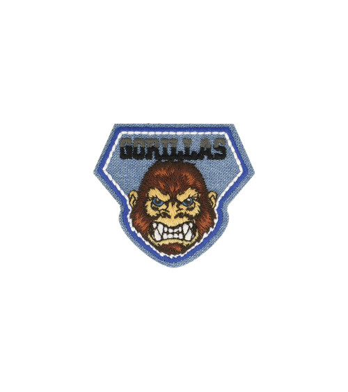 Jean gorilla iron-on badge 5cm