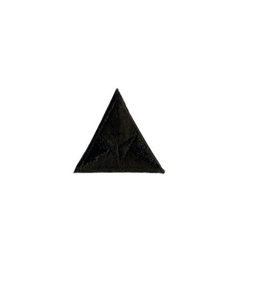 Toppe termoadesive con triangolo ricamato nero 2x2 cm