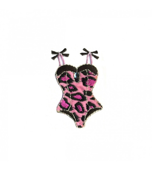 Pink Panther Corset Iron-on Badge 3cmx2cm