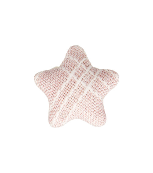 24mm pink fabric star button