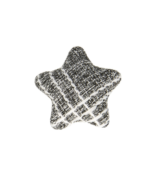 24mm black fabric star button