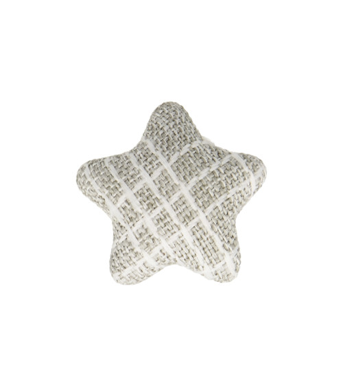 24mm gray fabric star button