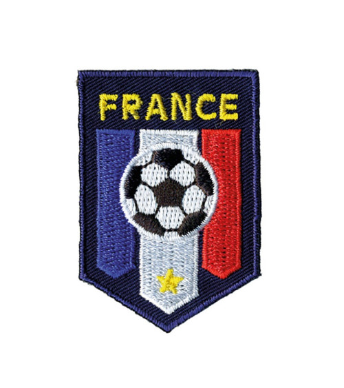 France flag iron-on badge