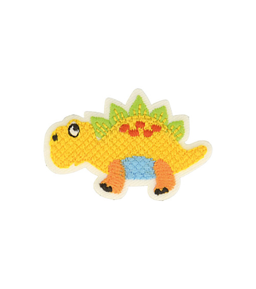 Parche termoadhesivo dinosaurio amarillo 4 cm x 4,1 cm