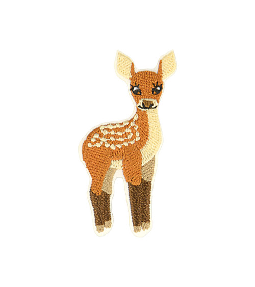 Standing deer iron-on badge 2.8cm x 5cm