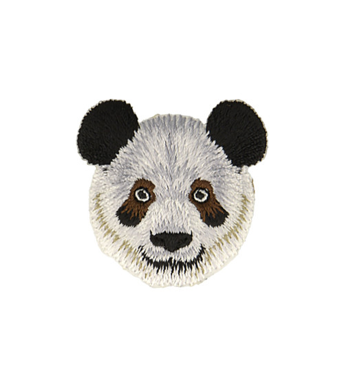 Panda-Kopf-Aufnäher zum Aufbügeln, 3,8 cm x 3,8 cm