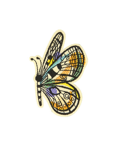 Ecusson thermocollant couleur nature papillon 4,5cm x 5cm