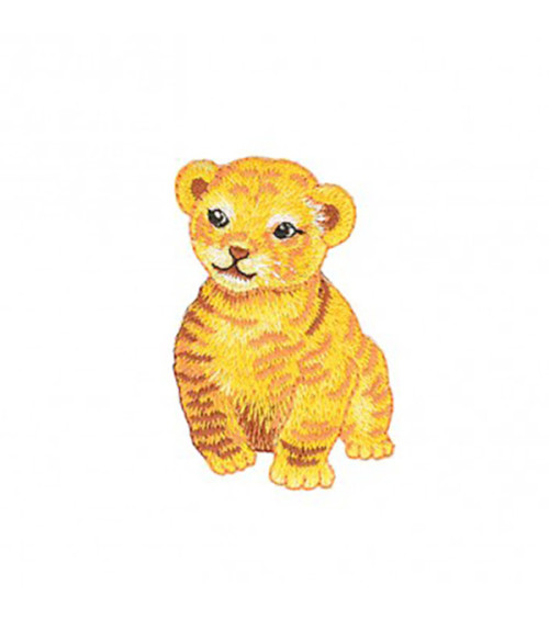 Baby tiger iron-on badge 5x5cm