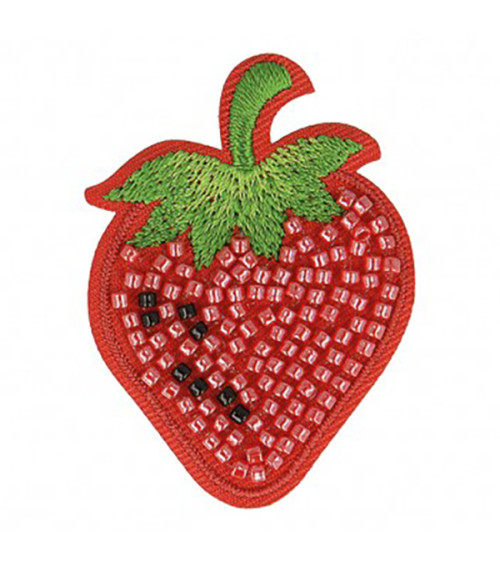 Patch termoadesiva perla fragola 4,5x5 cm