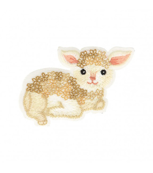 Iron-on sheep badge 4x5cm