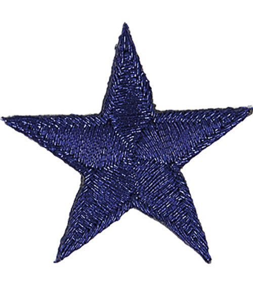 Parche termoadhesivo estrella azul royal brillante 3x3cm