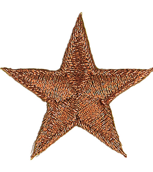 Parche termoadhesivo estrella cobre brillante 3x3cm