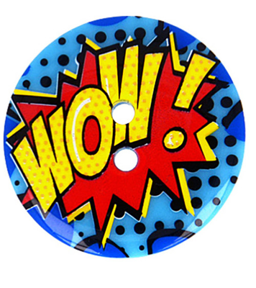 28mm WOW Badge Button