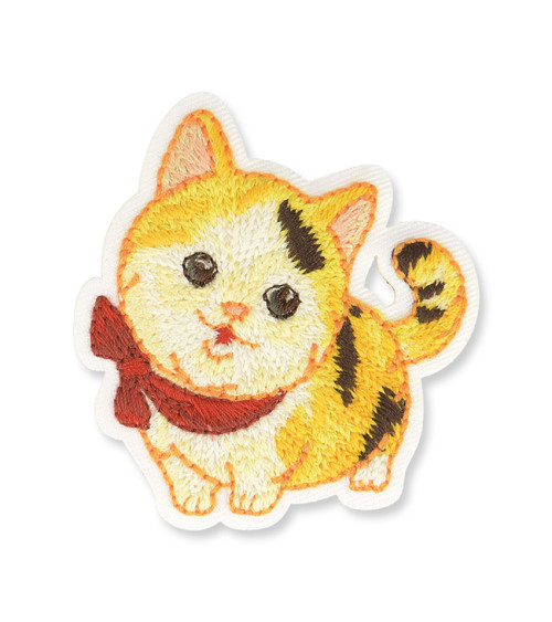 Kitten iron-on badge 5x6cm