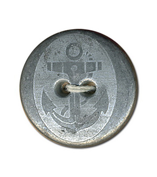 Anchor metal button 2 holes 12mm Aged Silver