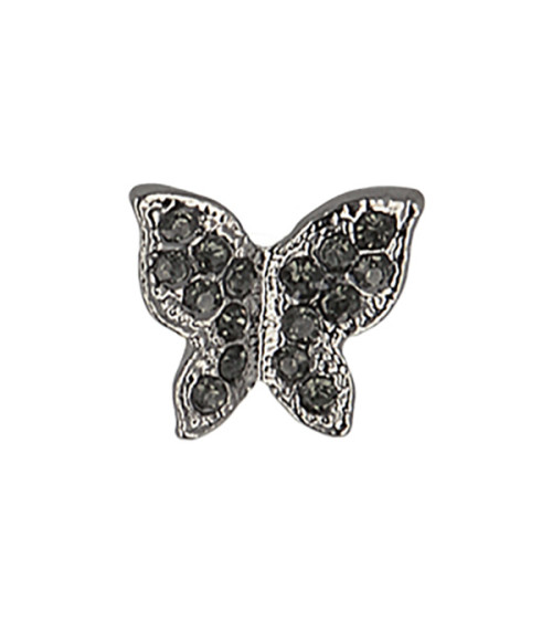 Lote de 6 botones mariposa de strass 13mm