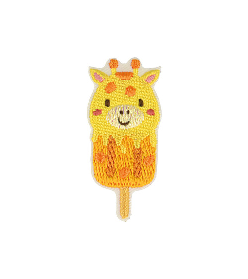 Set di 3 toppe termoadesive a forma di giraffa gelato con animali 2,1 cm x 4,6 cm