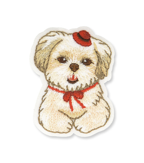 Set of 3 puppy iron-on patches 5x6cm