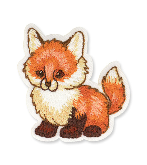 Set of 3 fox iron-on patches 5x6cm