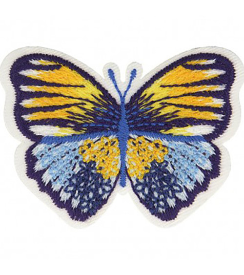 Set of 3 butterfly iron-on patches 4x5cm