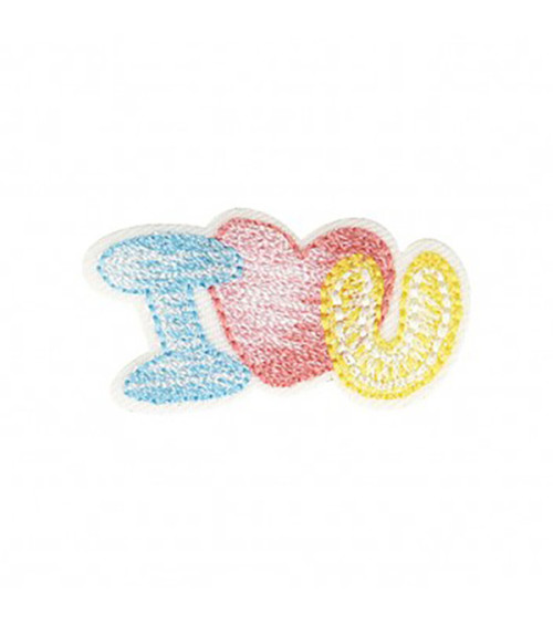 Set di 3 toppe termoadesive iloveu 3x2 cm