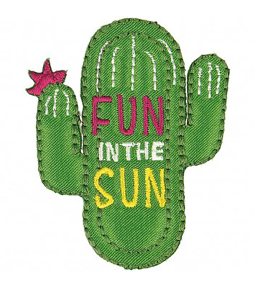 Set of 3 cactus iron-on patches 5.5x5cm