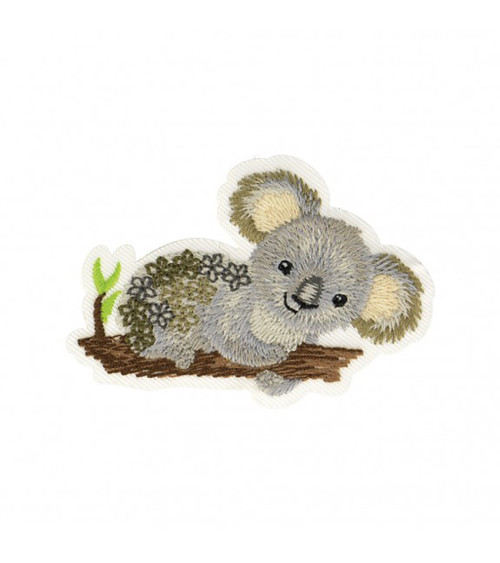 Set of 3 iron-on koala badges 4x5cm