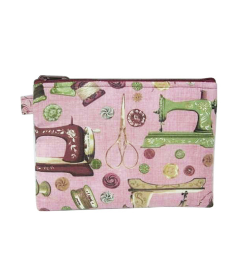 Makeup bag 16cmx21cm pink stitching