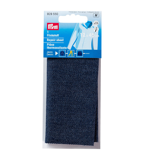 PRYM Iron-on cotton patch 12x45 cm dark blue