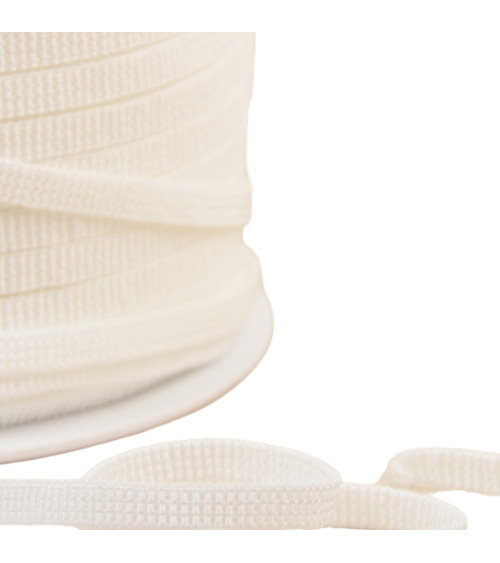 Spool of 250 meters of white flat elastic 6mm Made in France Latex-free (latex free) hypoallergenic Oeko Tex