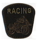 Ecusson thermocollant moto Racing noir