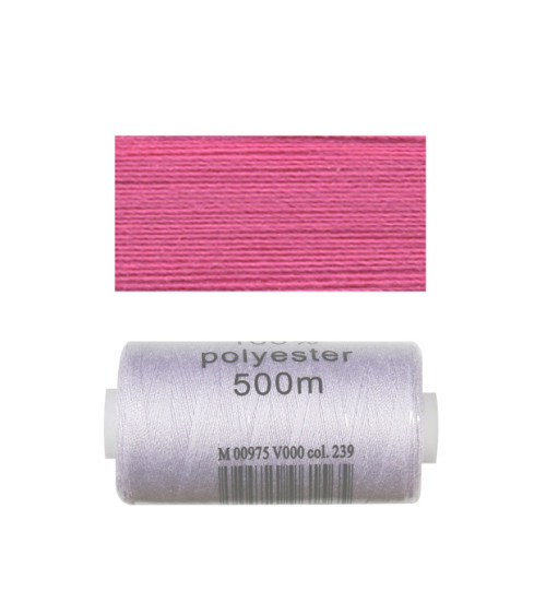 Bobina 500mt fil poliestere Fucsia