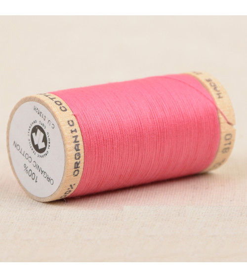 100% organic cotton thread spool 275m candy pink