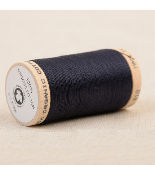 100% organic cotton thread spool 275m navy