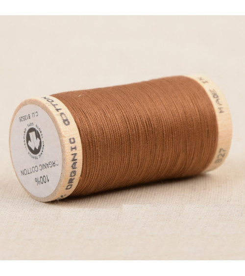 100% organic cotton thread spool 275m havana