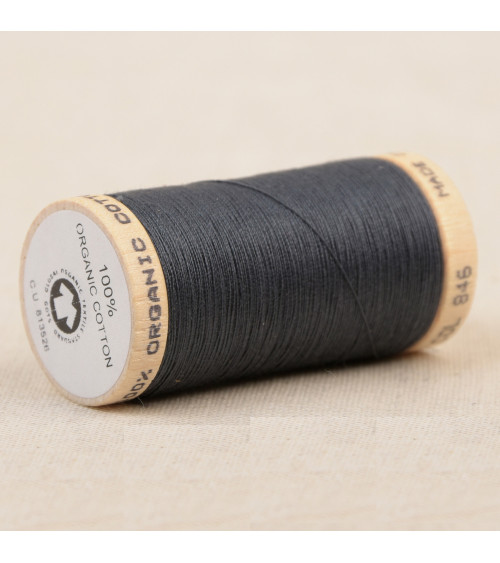 100% organic cotton thread spool 275m gray blue