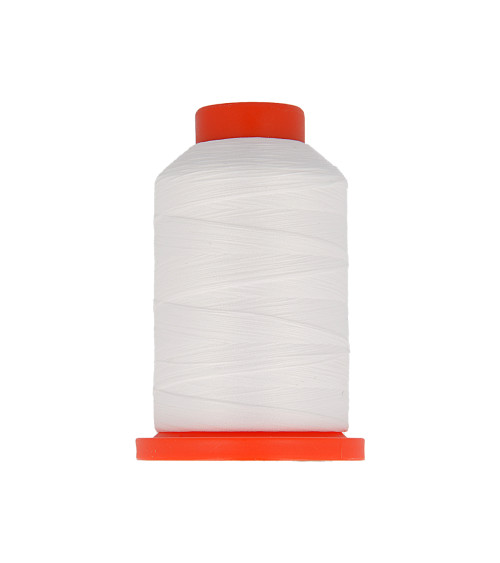 Polyester foam thread spool 1000m made in France for overlocker White